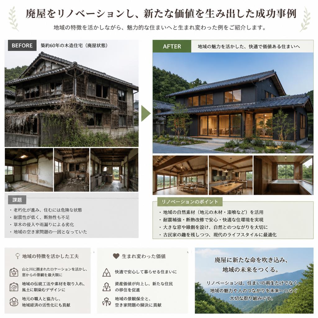 廃屋をリノベーションした成功事例