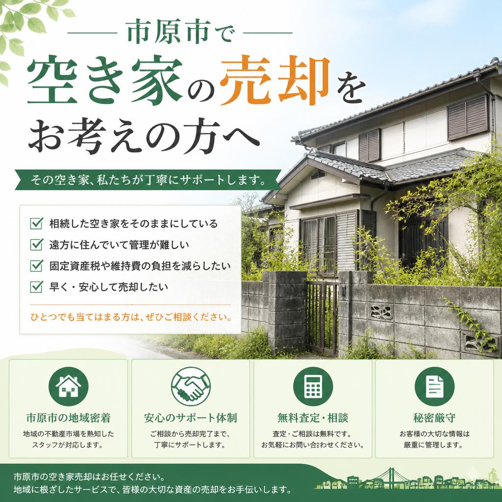 市原市で空き家の売却をお考えの方へ