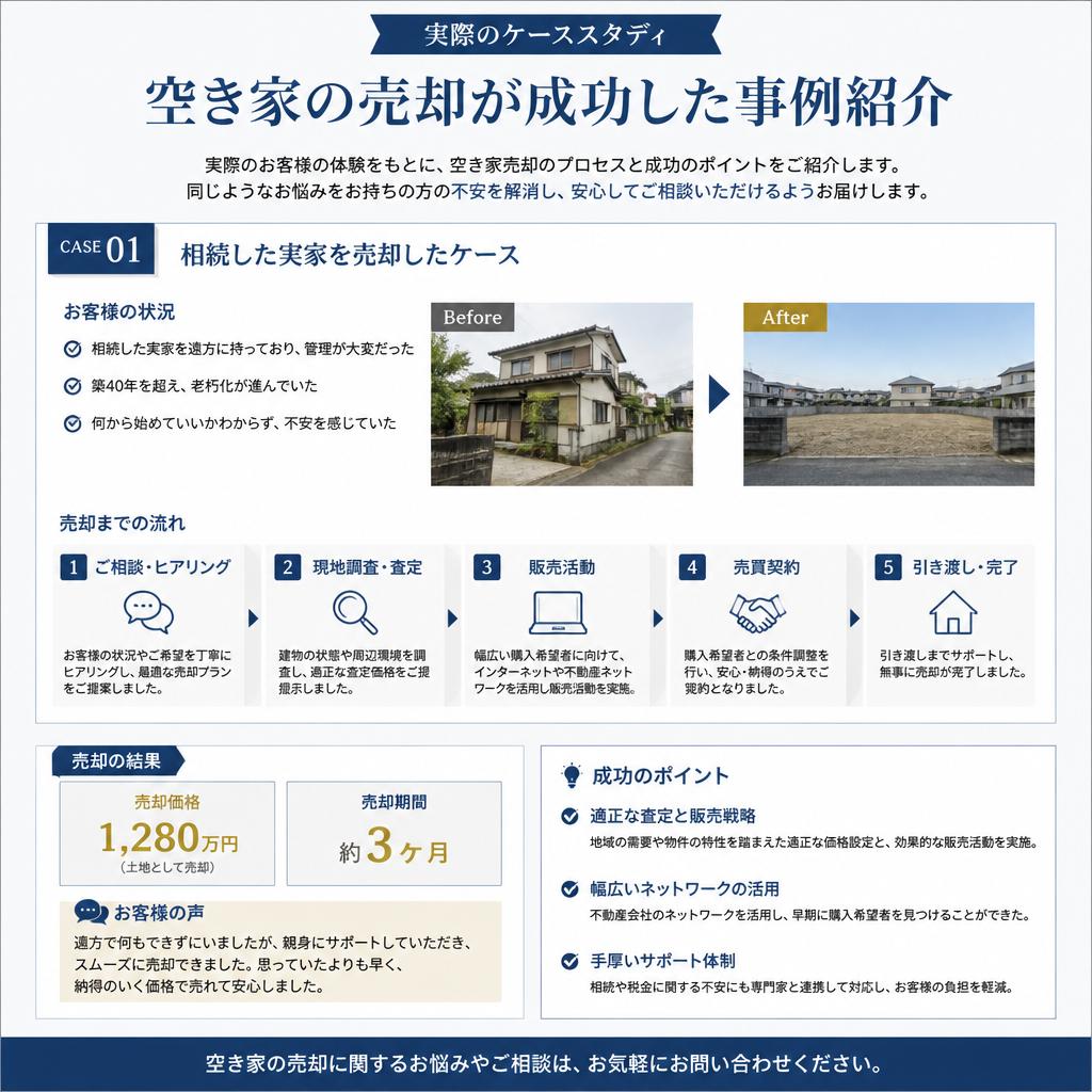 事例紹介: 成功した空き家売却のストーリー