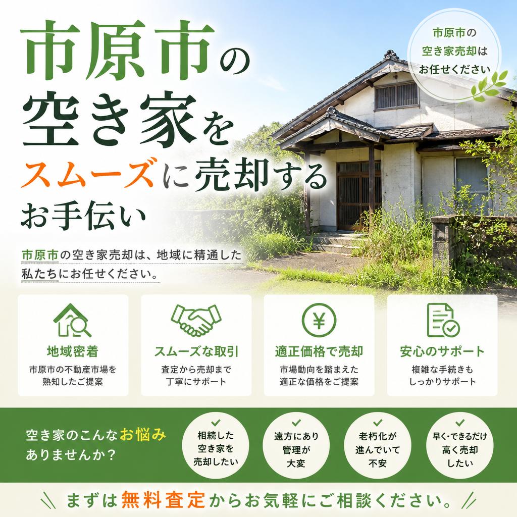 市原市の空き家をスムーズに売却するお手伝い
