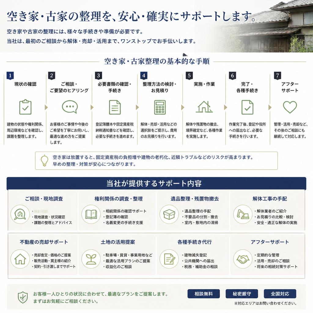 3. 具体的な整理手順とサポート内容