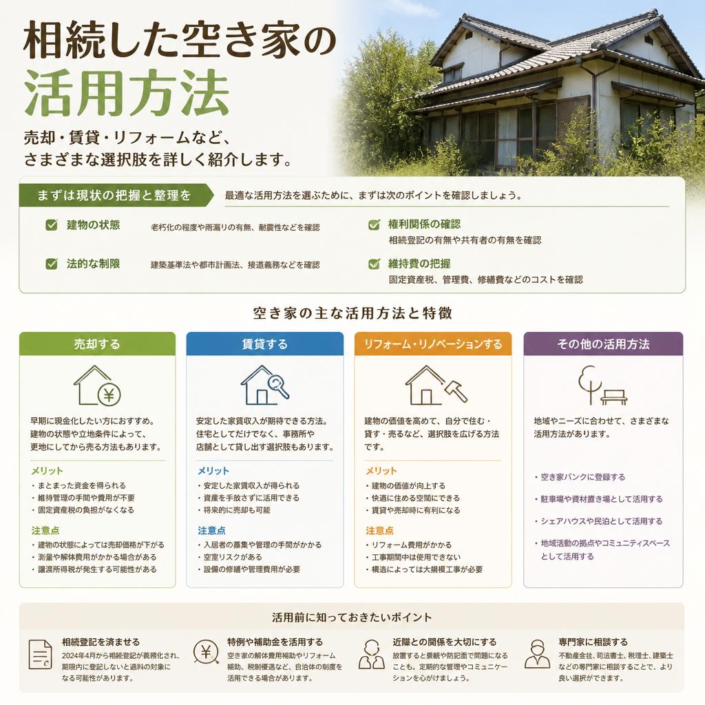 相続空き家をどうする？選択肢の紹介