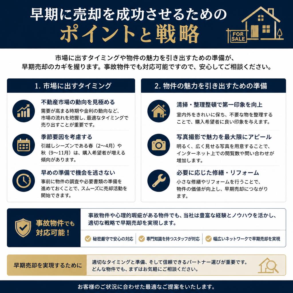ステップ3：早めの売却を成功させるために