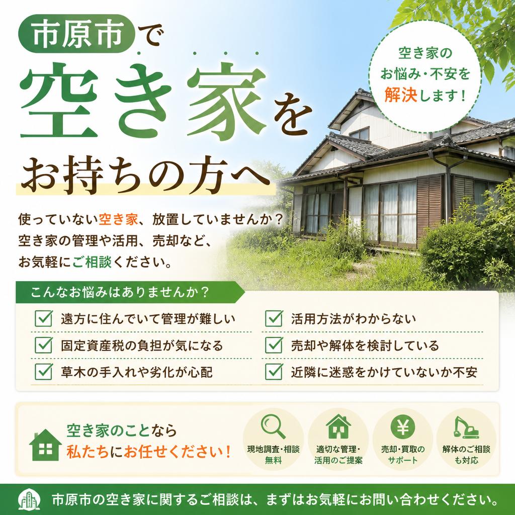 市原市で空き家をお持ちの方へ