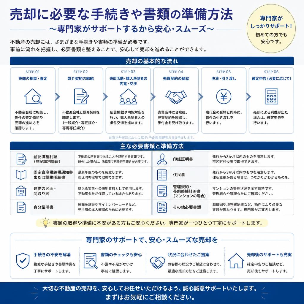 スムーズな売却手続きのご案内