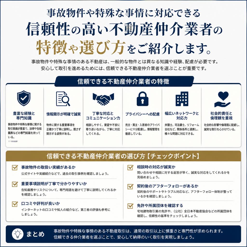 信頼の不動産仲介業者とは？