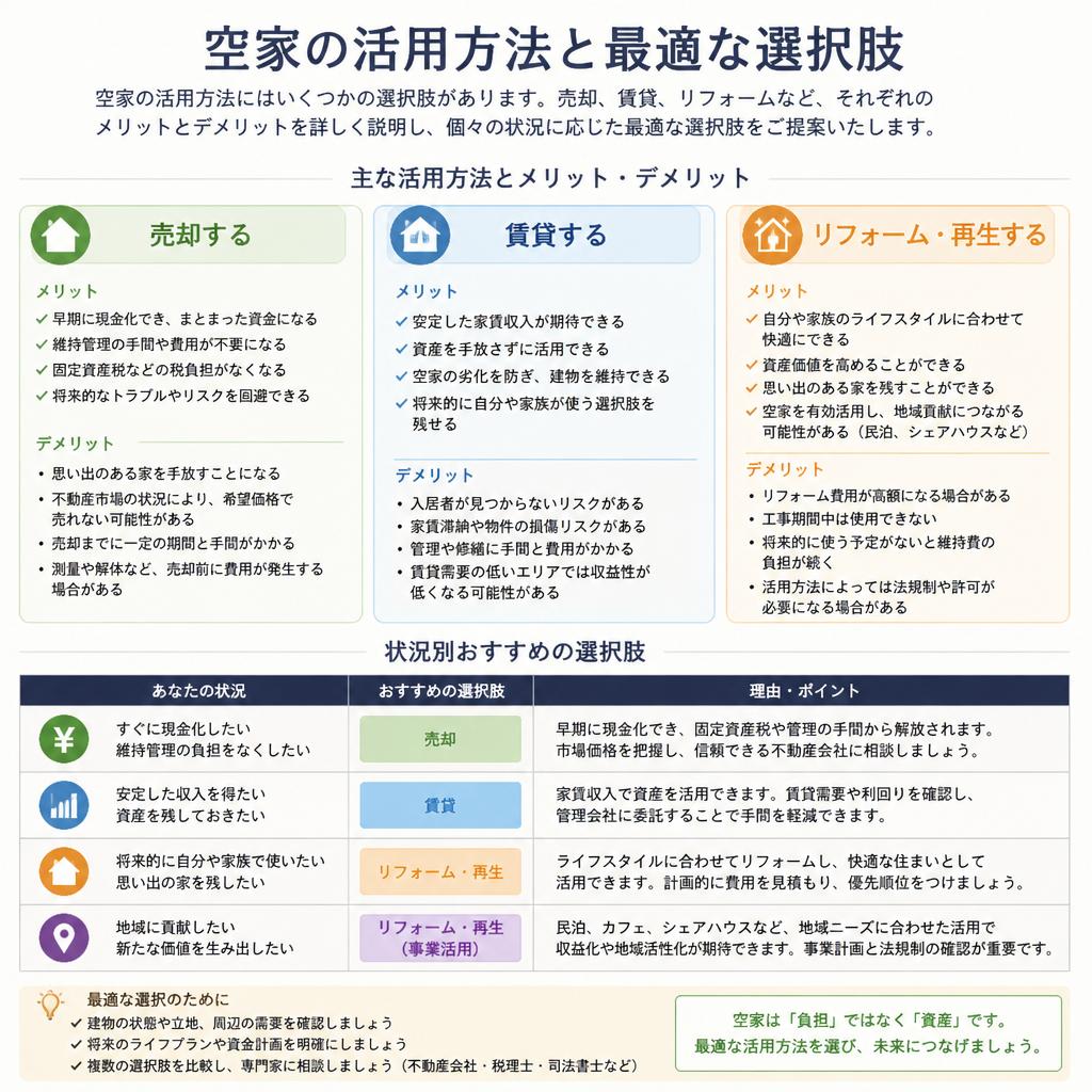 相続した空家をどう活用するか
