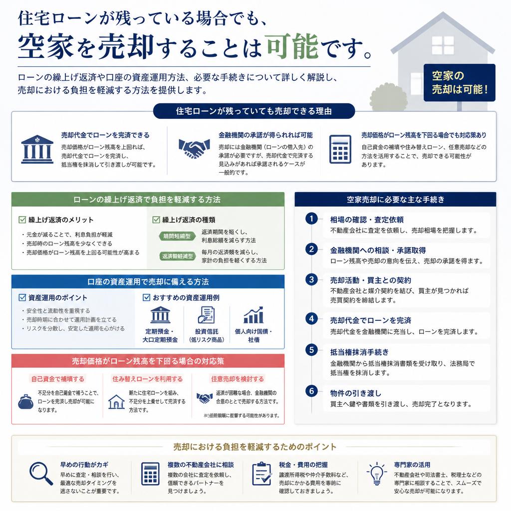 住宅ローンを活用した空家の売却