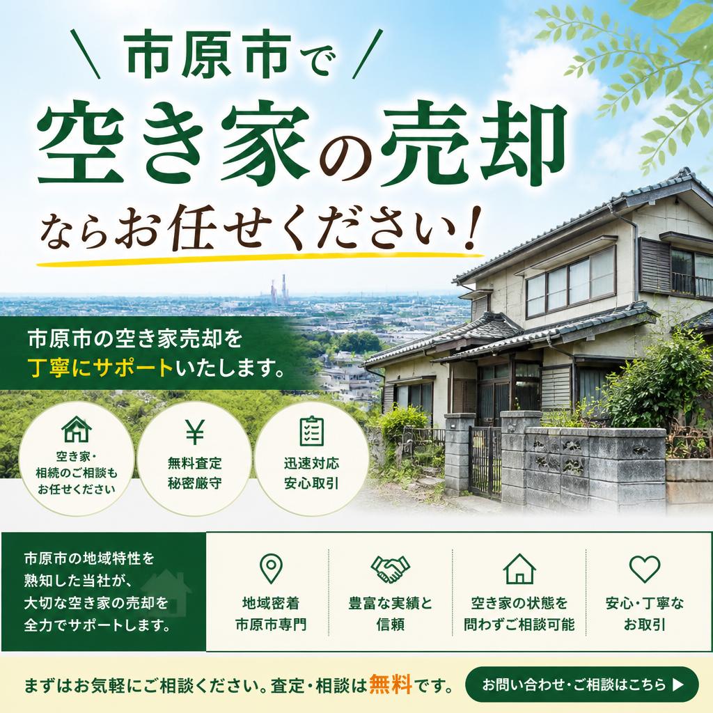 市原市で空き家の売却ならお任せください！