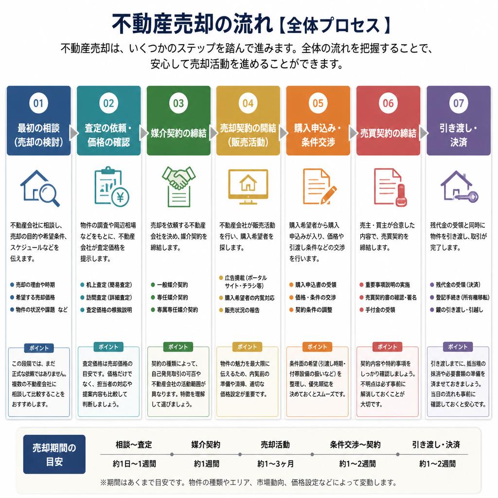 空き家売却のステップ