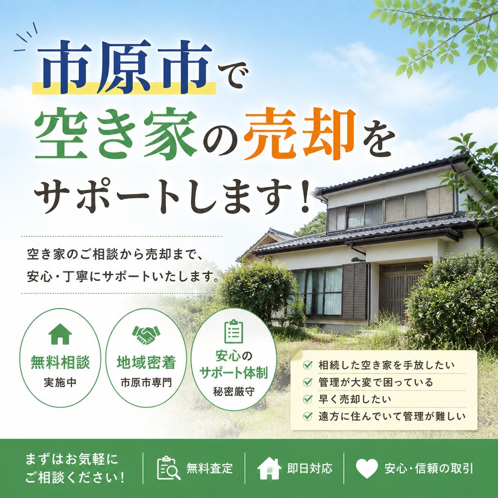 市原市で空き家の売却をサポートします！