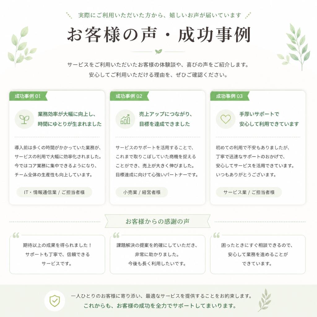 お客様の声