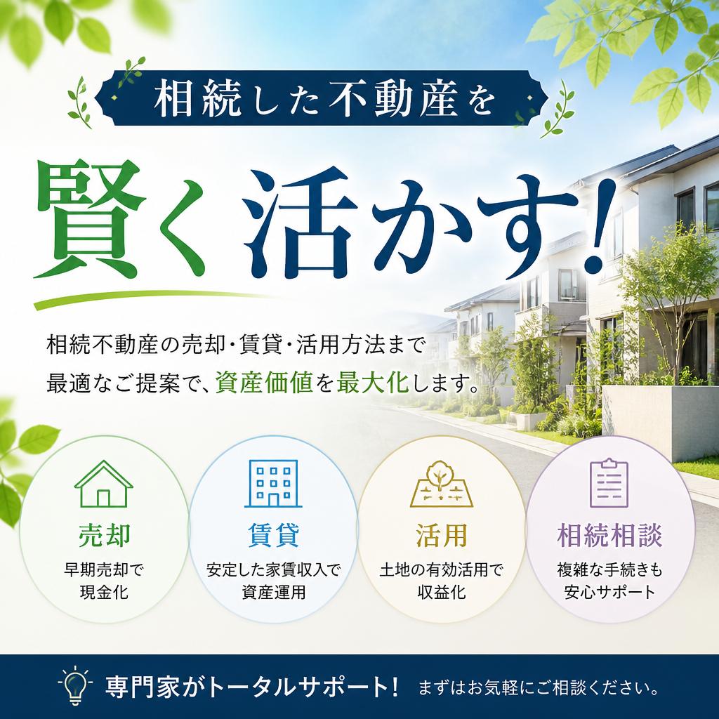 相続した不動産を賢く活かす！