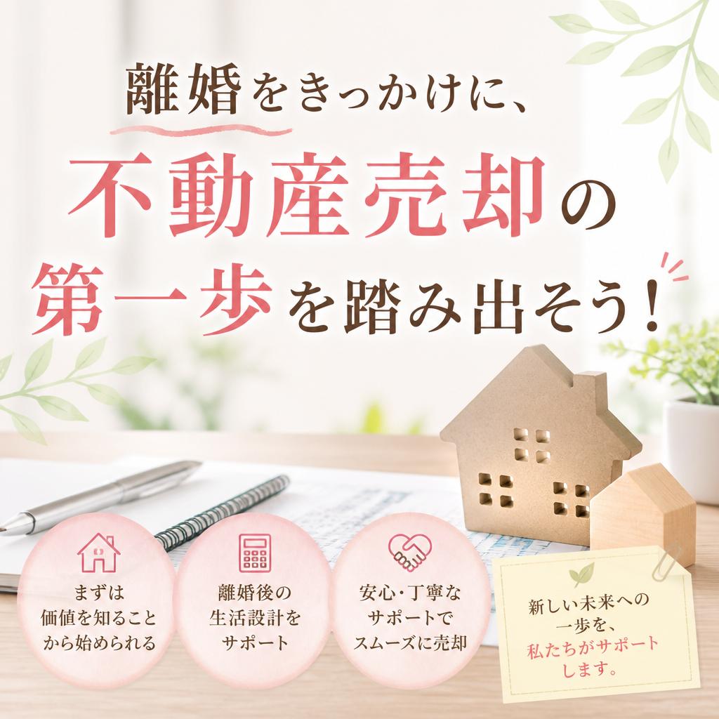 離婚をきっかけに、不動産売却の第一歩を踏み出そう！
