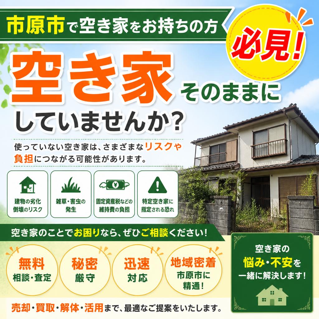 市原市で空き家をお持ちの方必見！