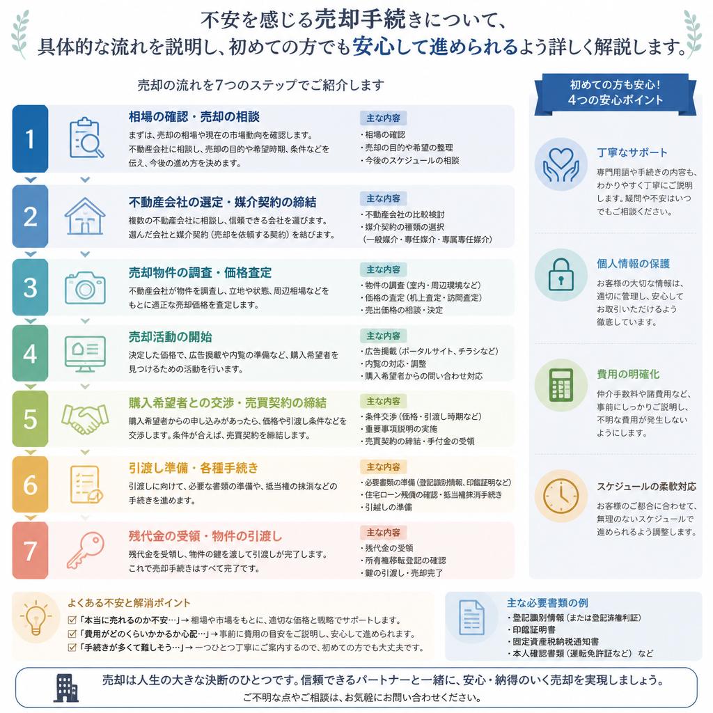 売却の手続きと流れ