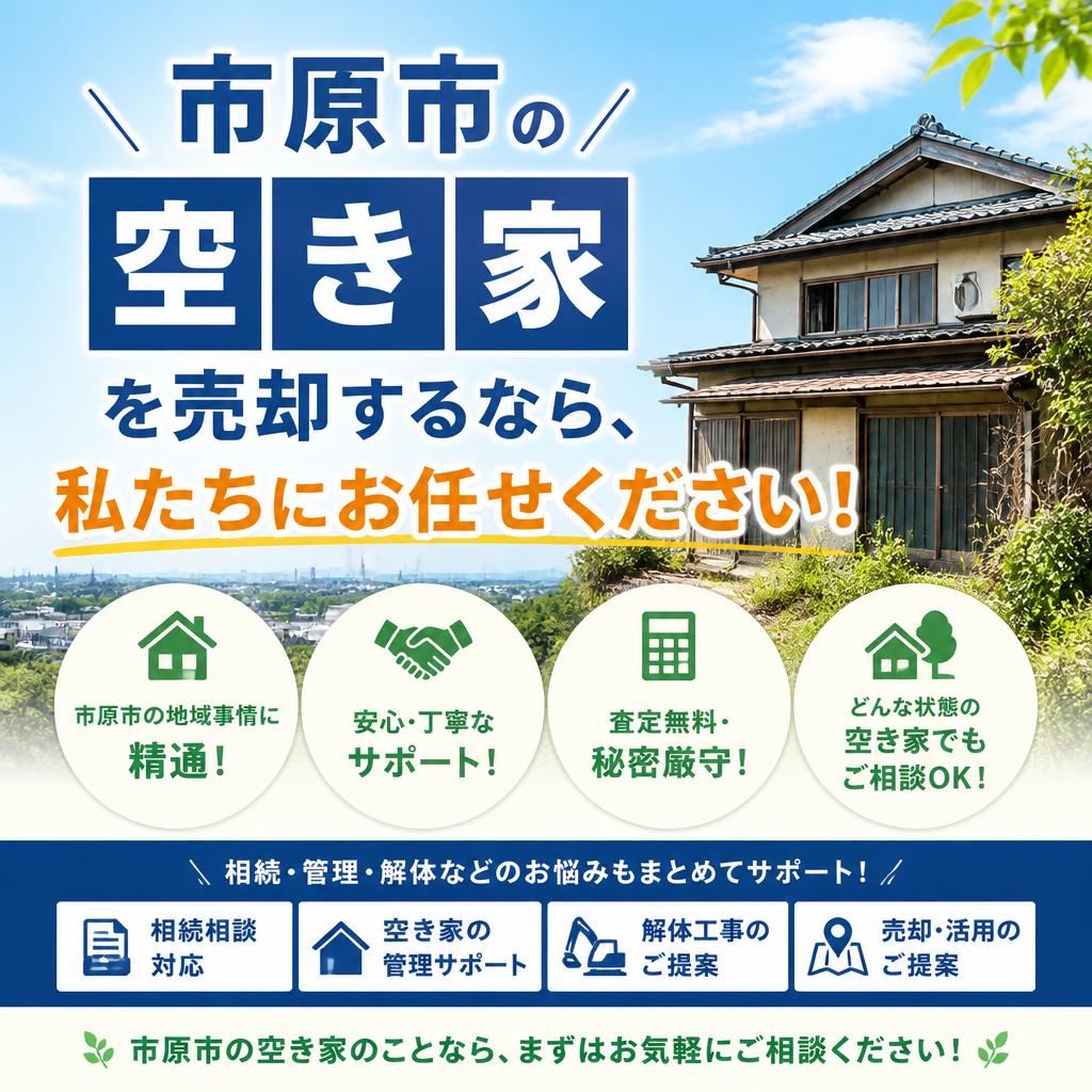 市原市の空き家を売却するなら、私たちにお任せください！