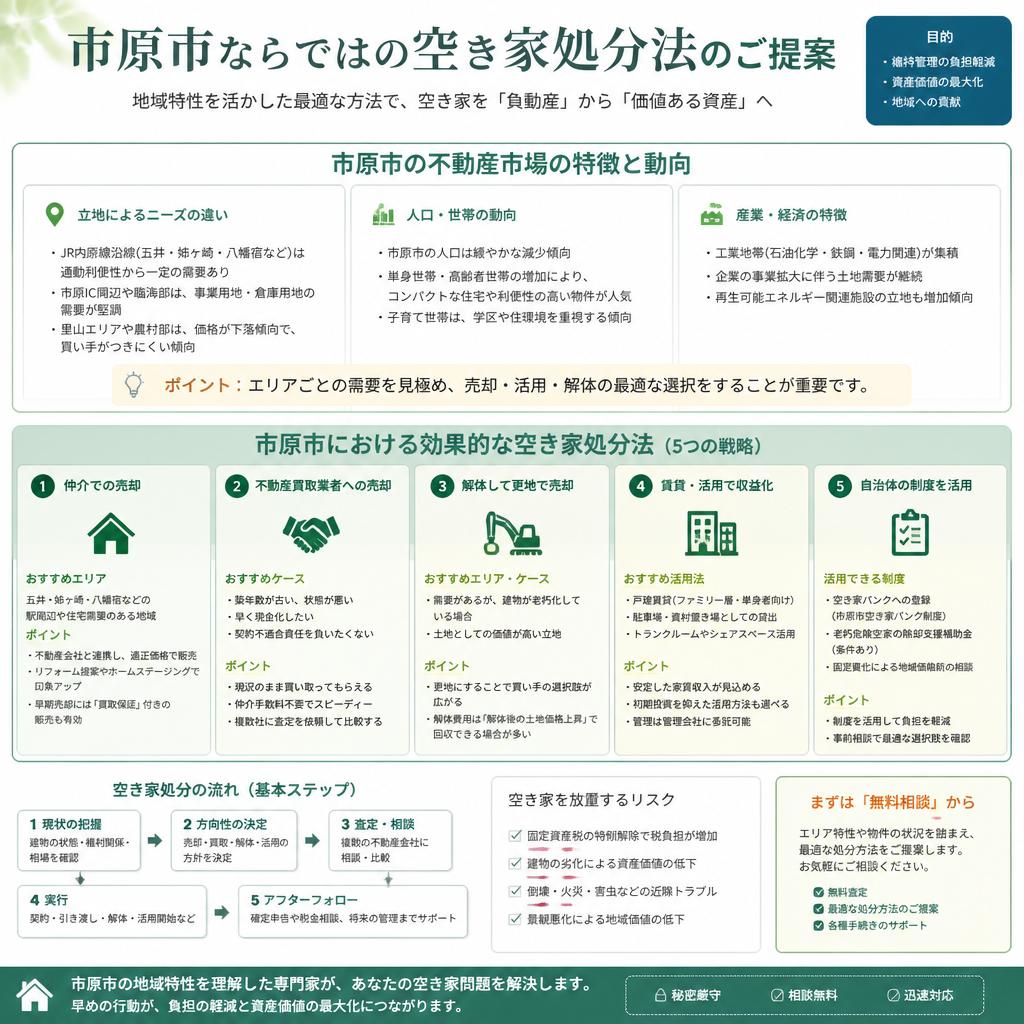 市原市の不動産市場における空き家処分法