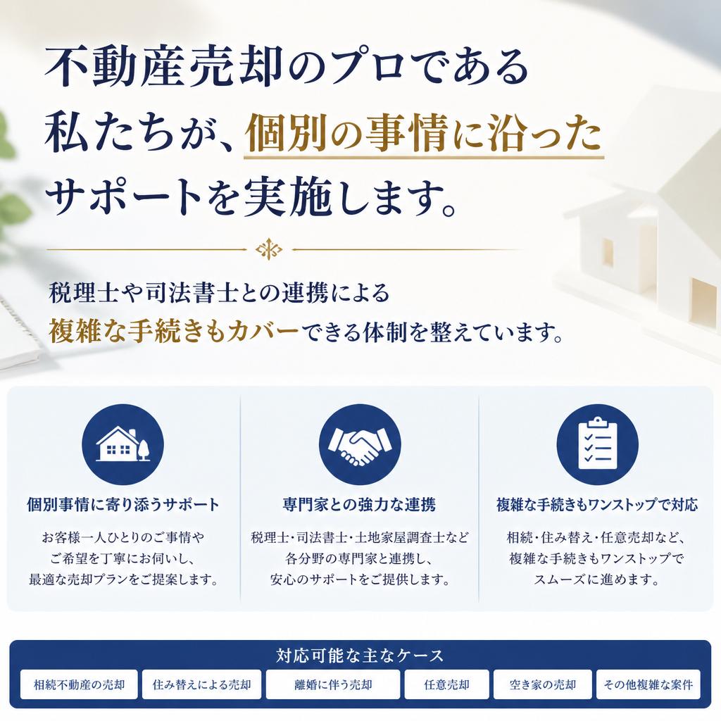 専門家がサポートする安心の体制