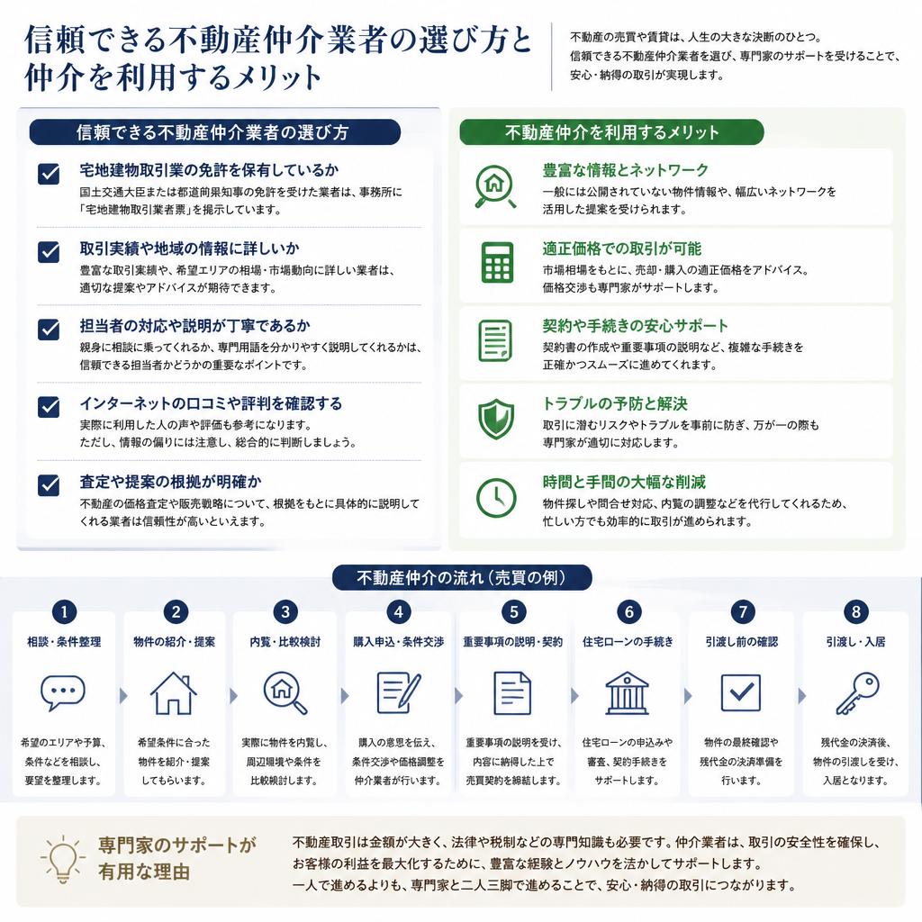 不動産仲介のメリットと選び方