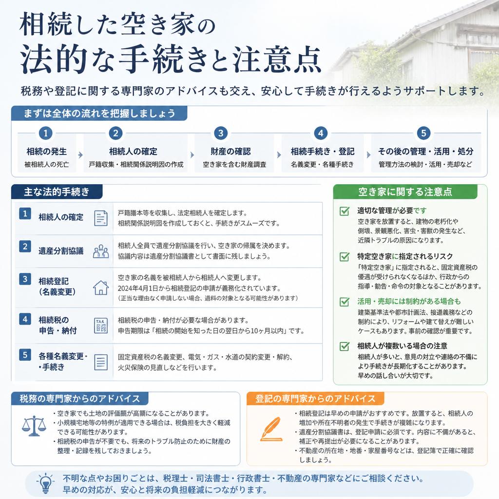 相続に伴う法律面の注意点