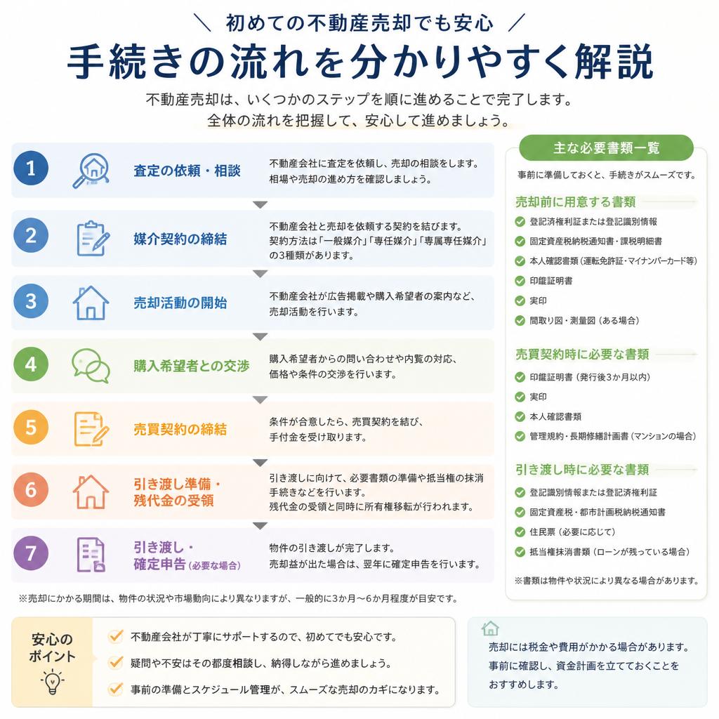 不動産売却に向けた手続きの流れ