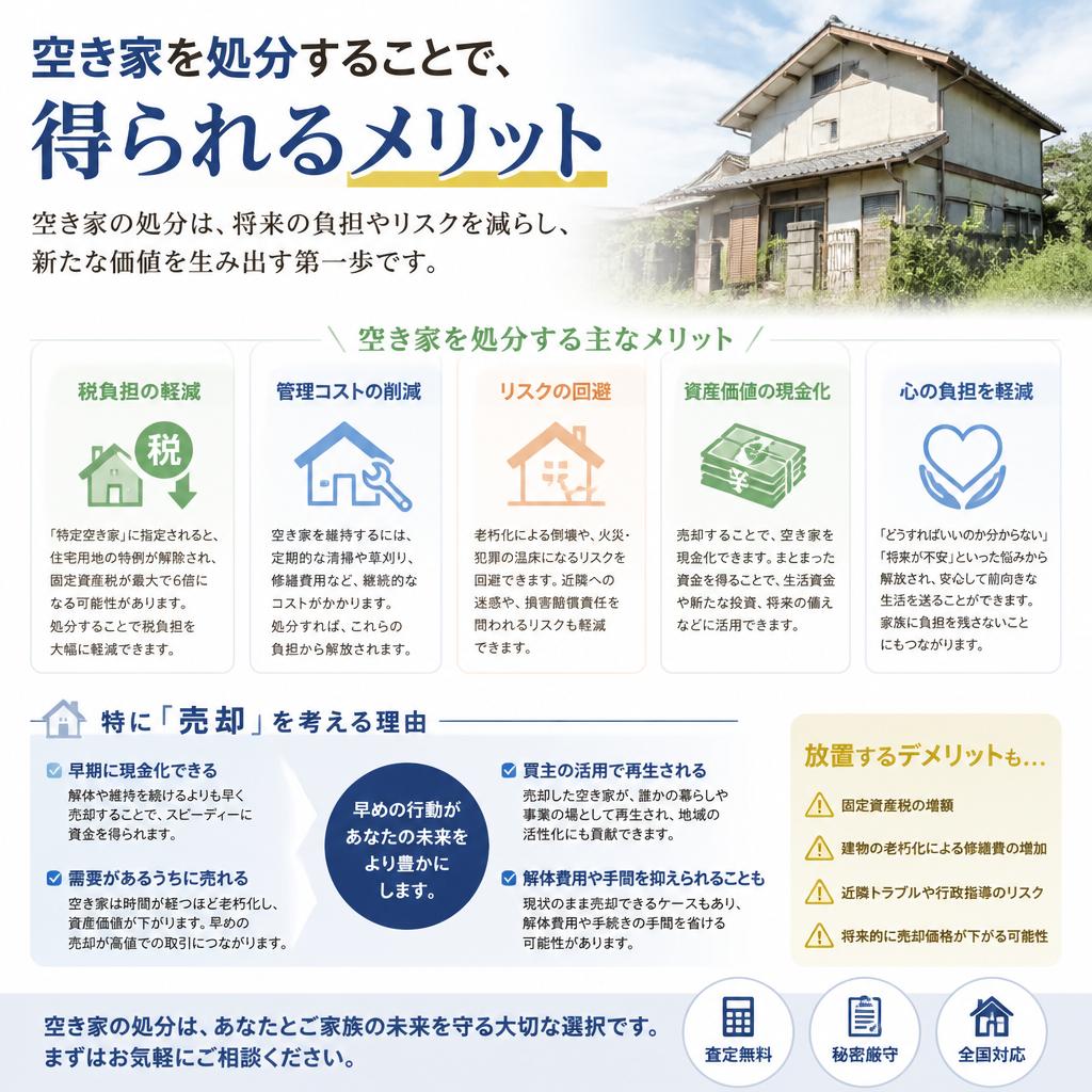 空き家の売却がもたらすメリット