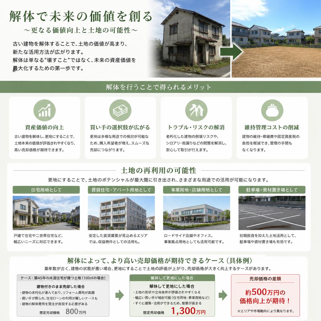 解体を伴う売却のメリットとは？