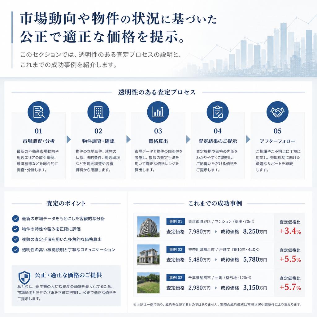 実績に基づく適正価格の提案