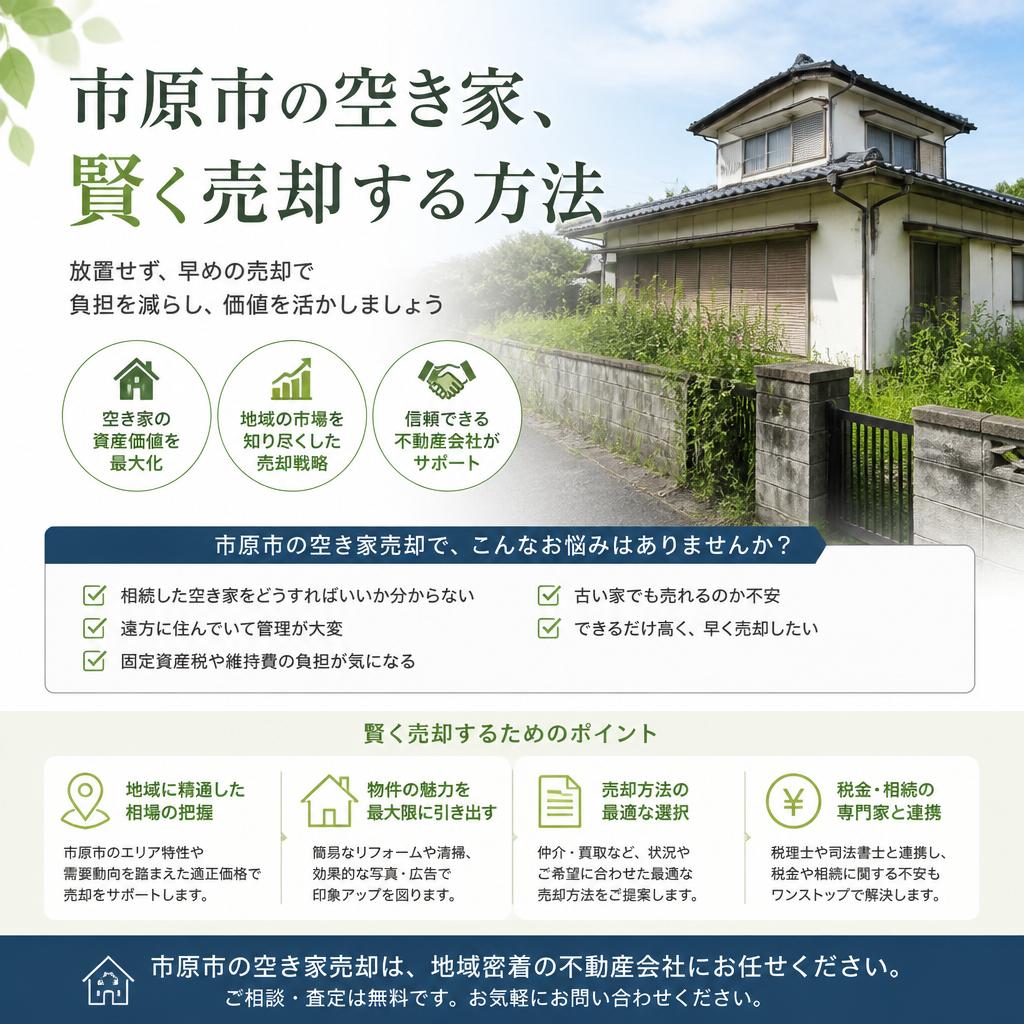 市原市の空き家、賢く売却する方法