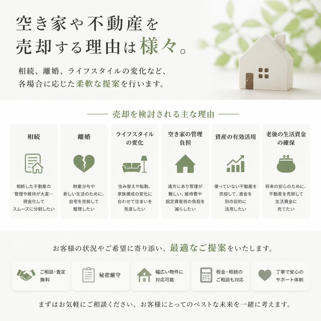 空き家を手放す理由とは？