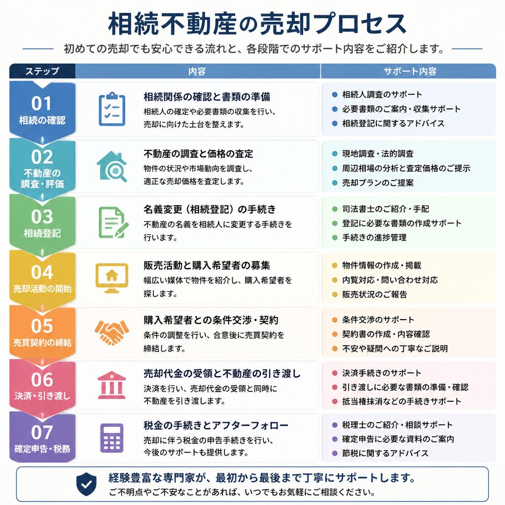 相続不動産の売却の流れ