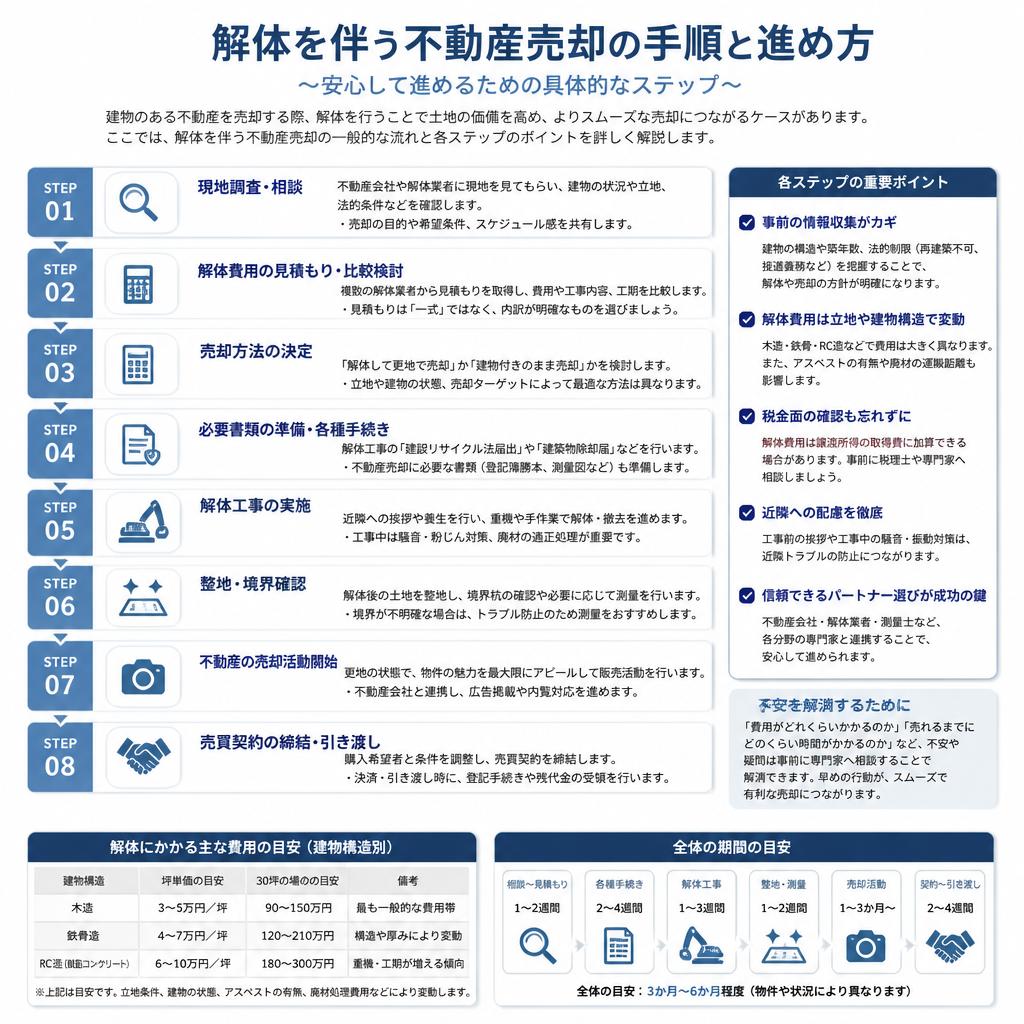 解体が必要な不動産売却の流れ