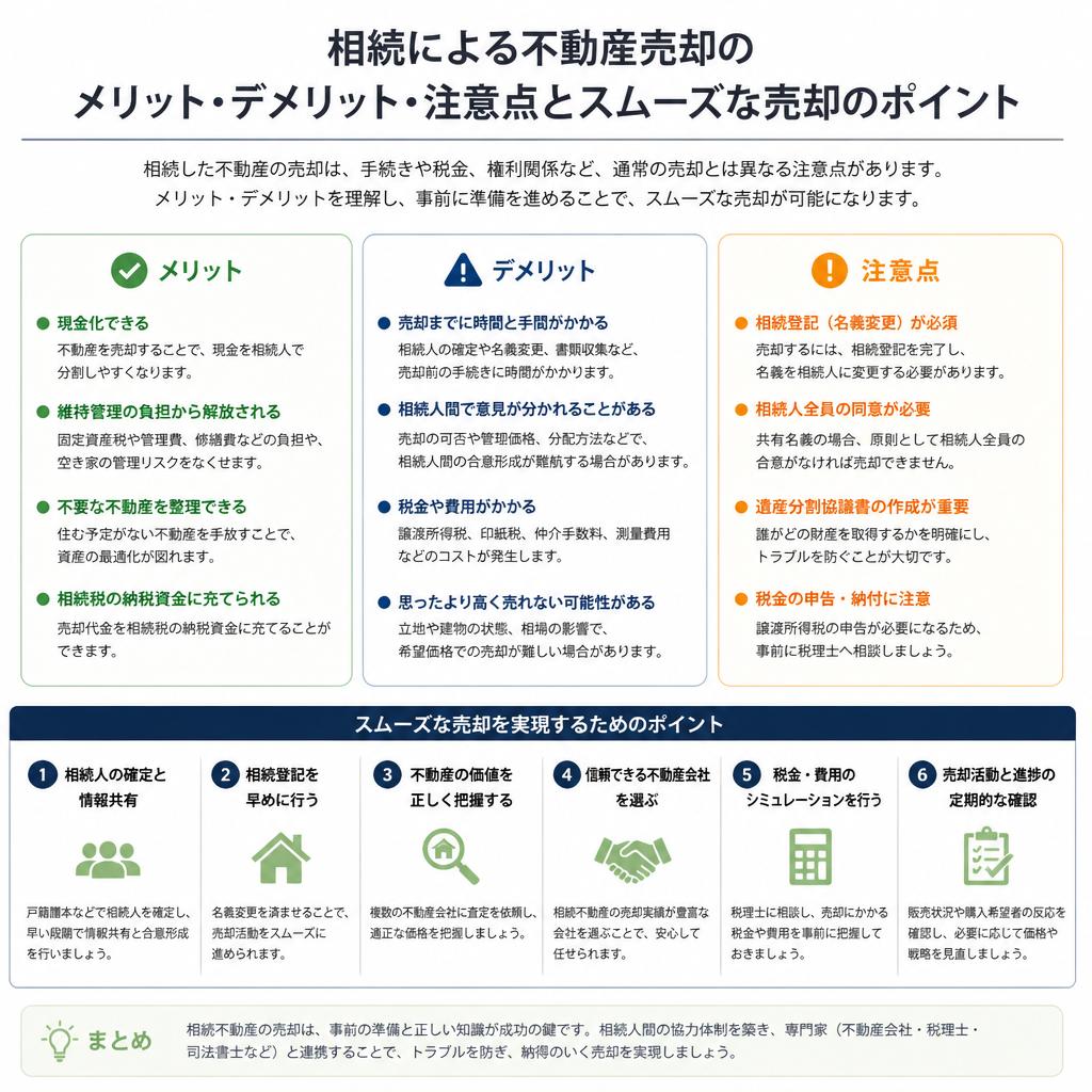 相続による不動産売却のメリットと注意点