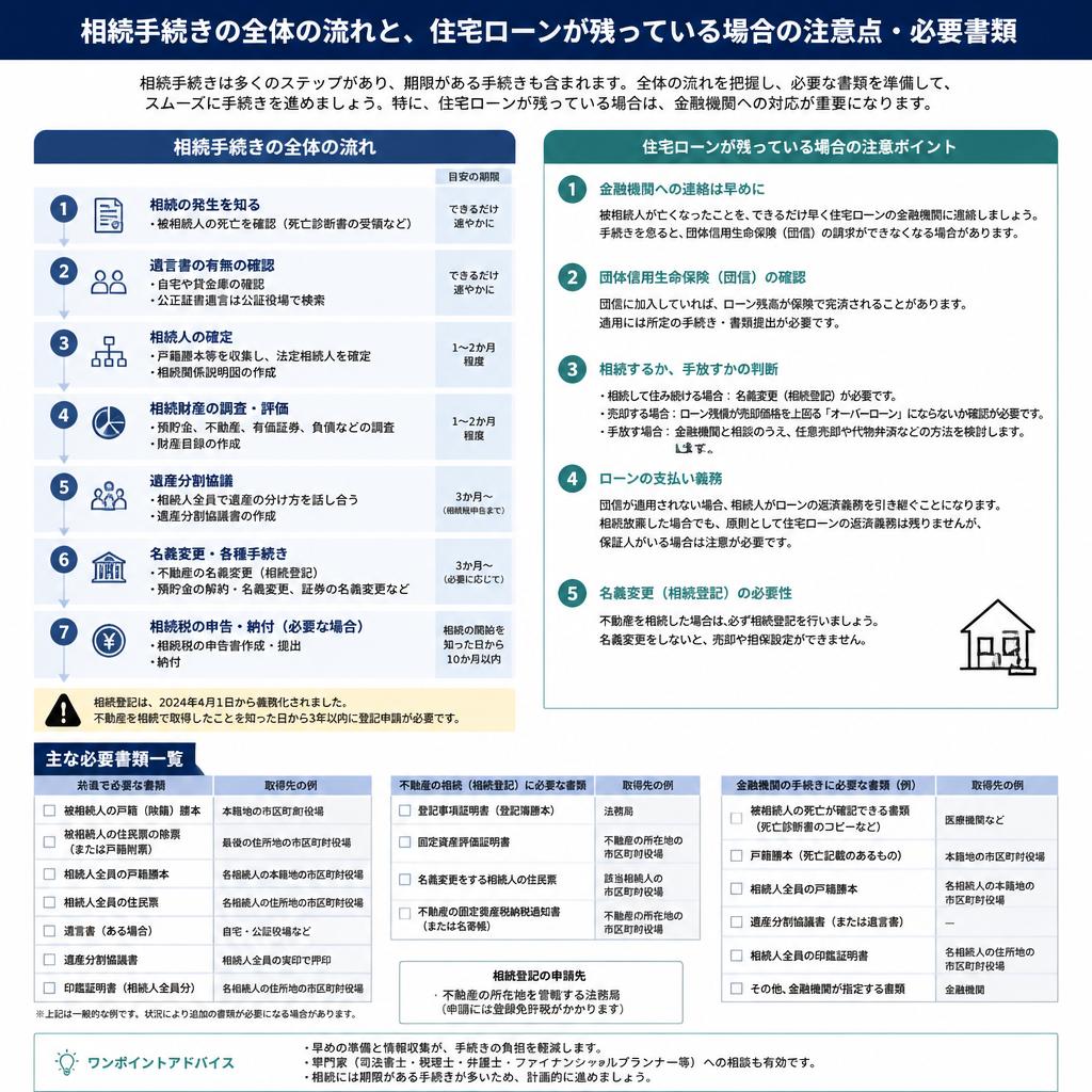 相続手続きの流れと注意点