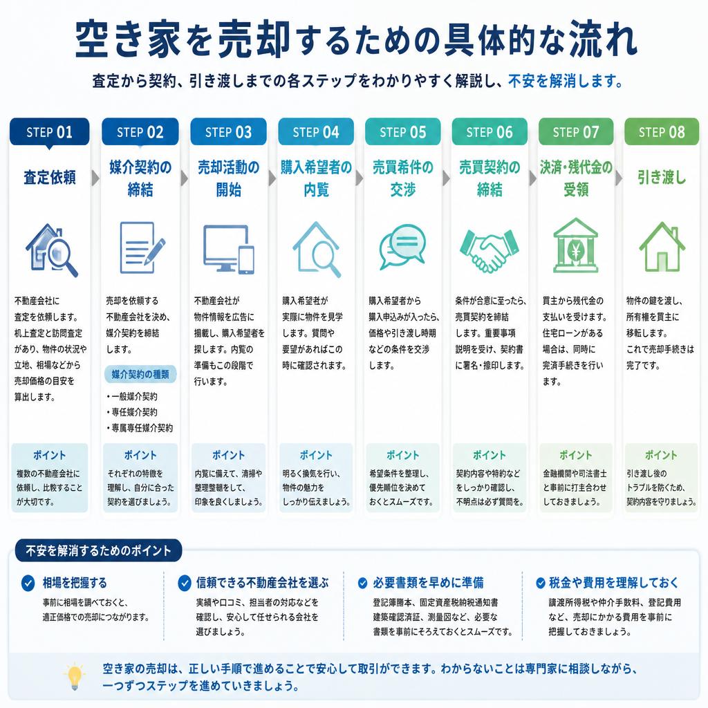 空き家売却の流れとステップ
