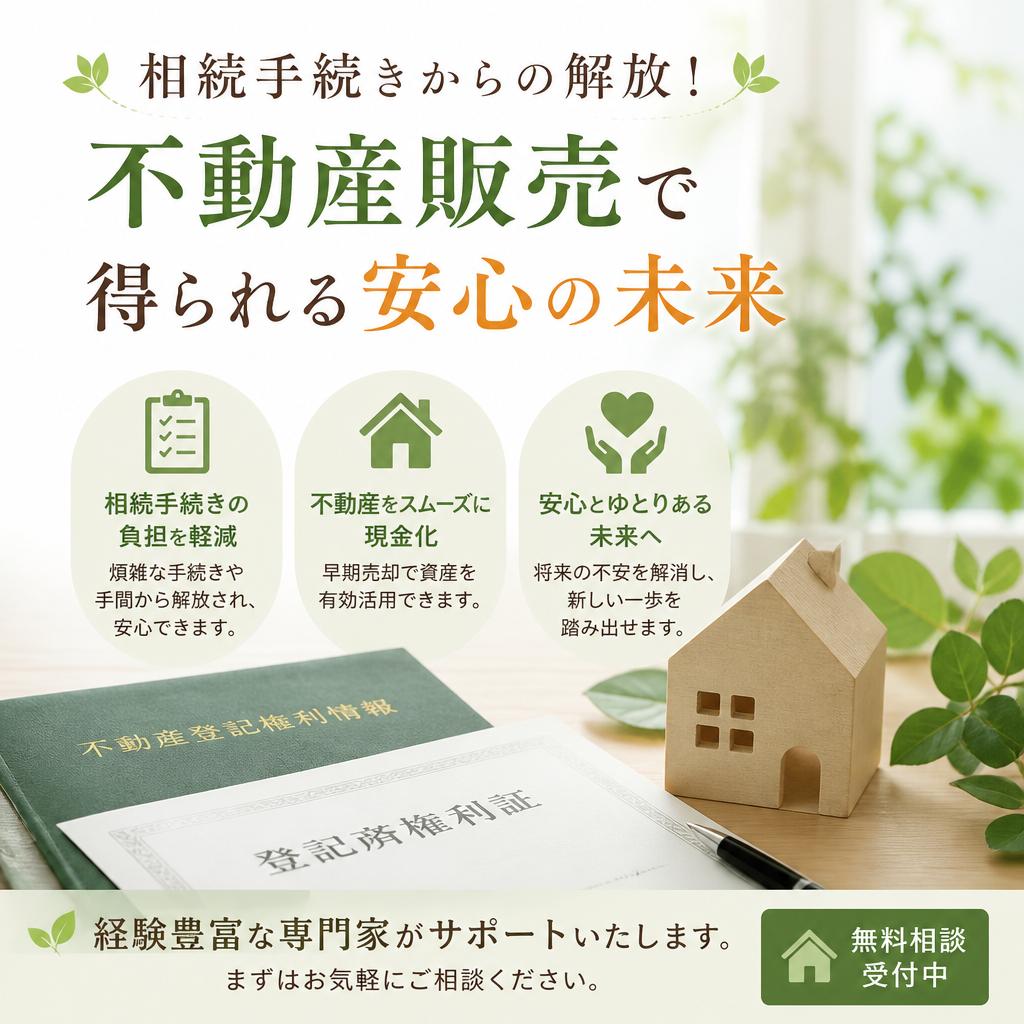 相続手続きからの解放！不動産販売で得られる安心の未来