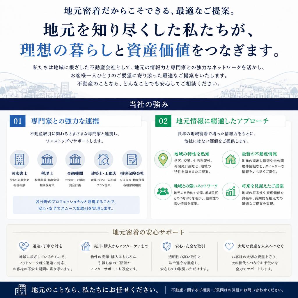 地域密着型のサポート体制