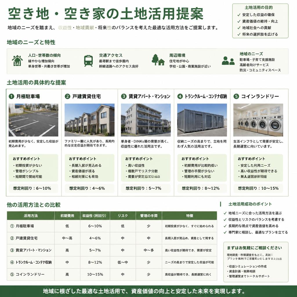 土地活用に関する具体的な提案