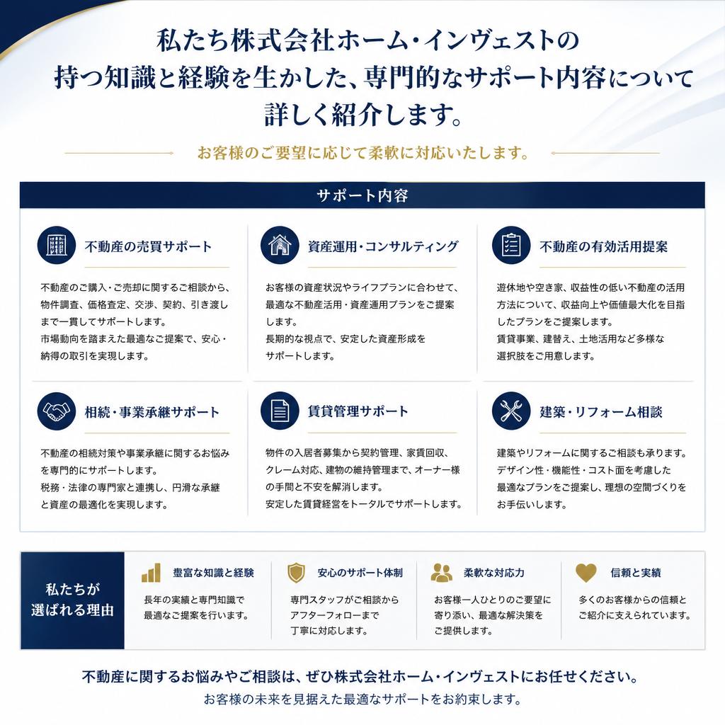 当社のサポート内容とメリット