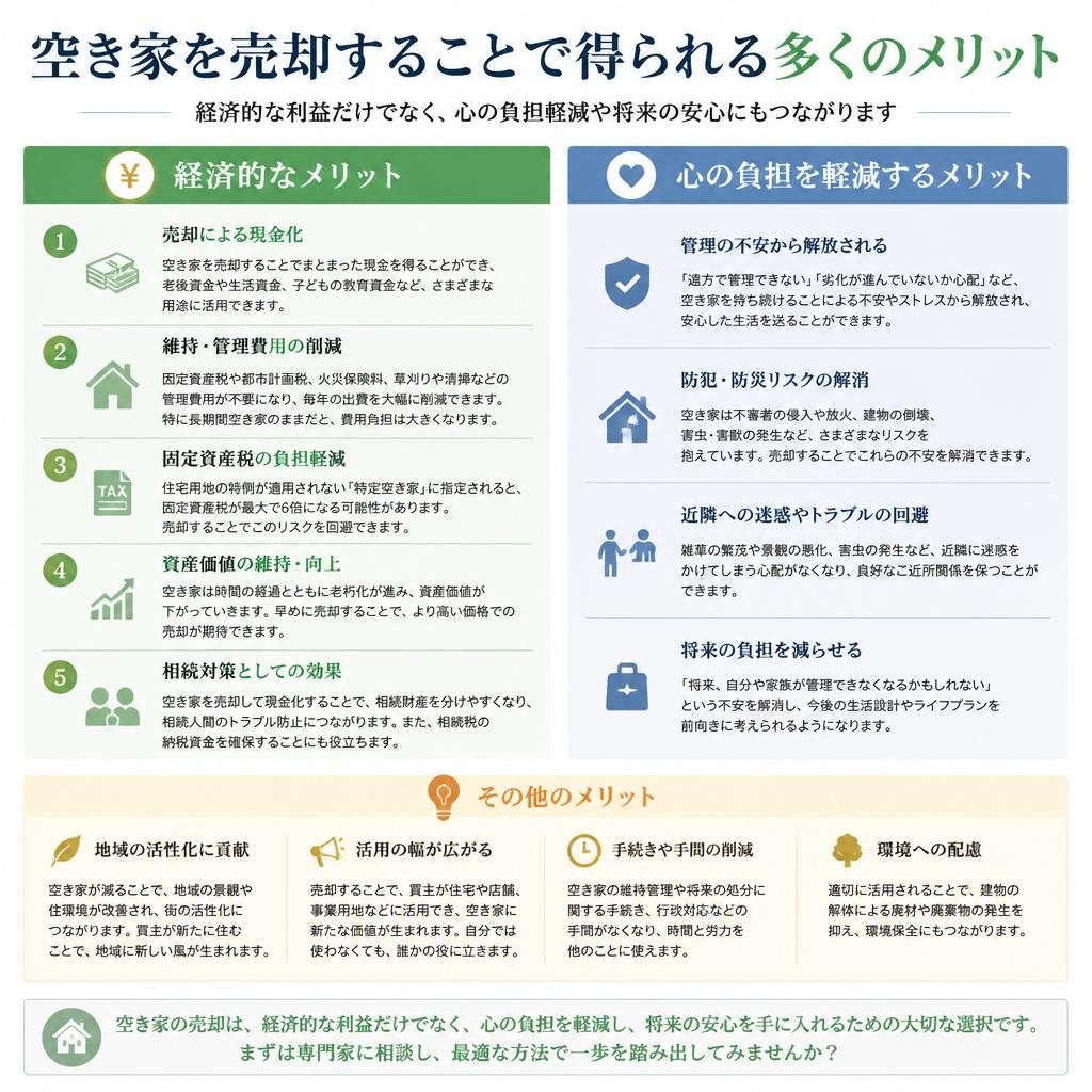 空き家の売却がもたらすメリット