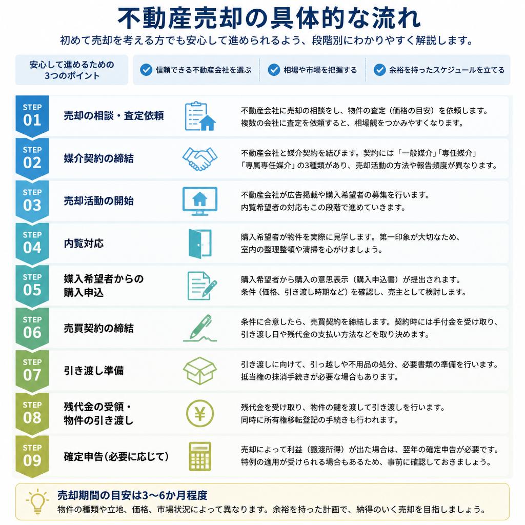 売却プロセスのご案内