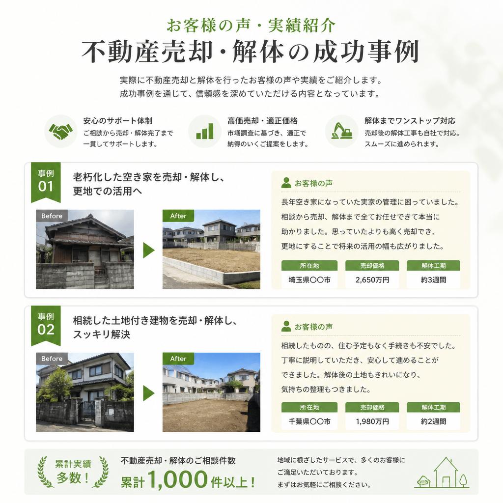 実績とお客様の声