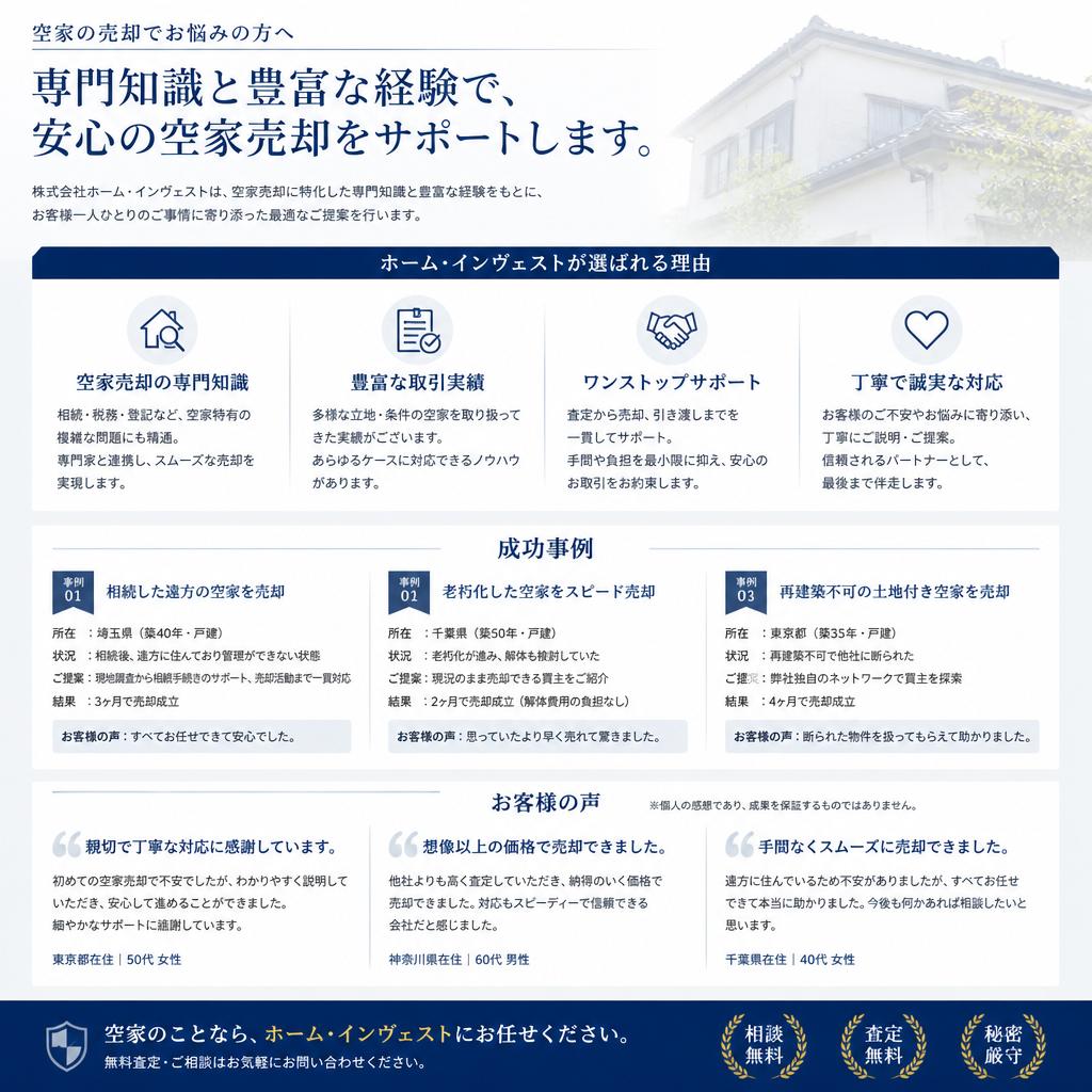 当社の強み：空家売却の専門知識