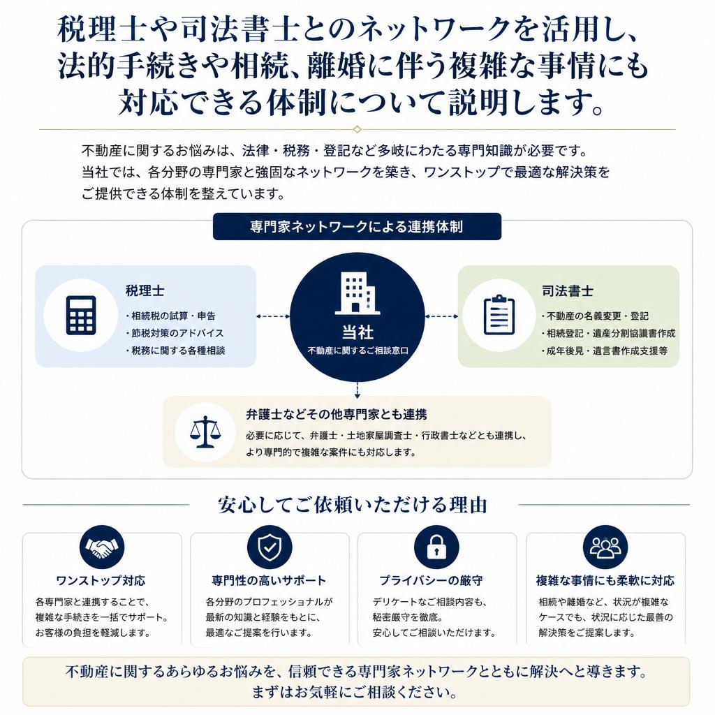 専門家との連携による安心サポート