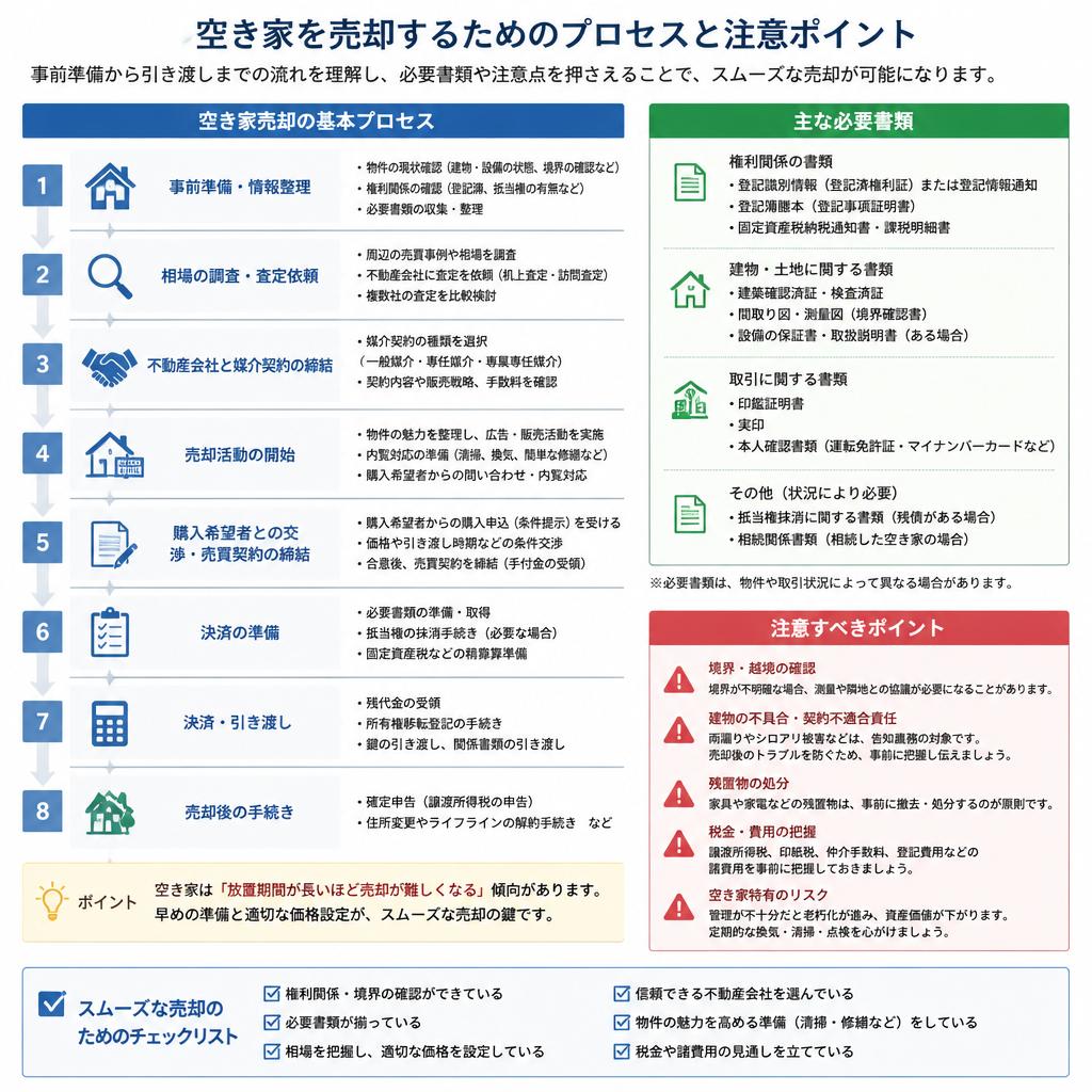 空き家売却の流れと注意点