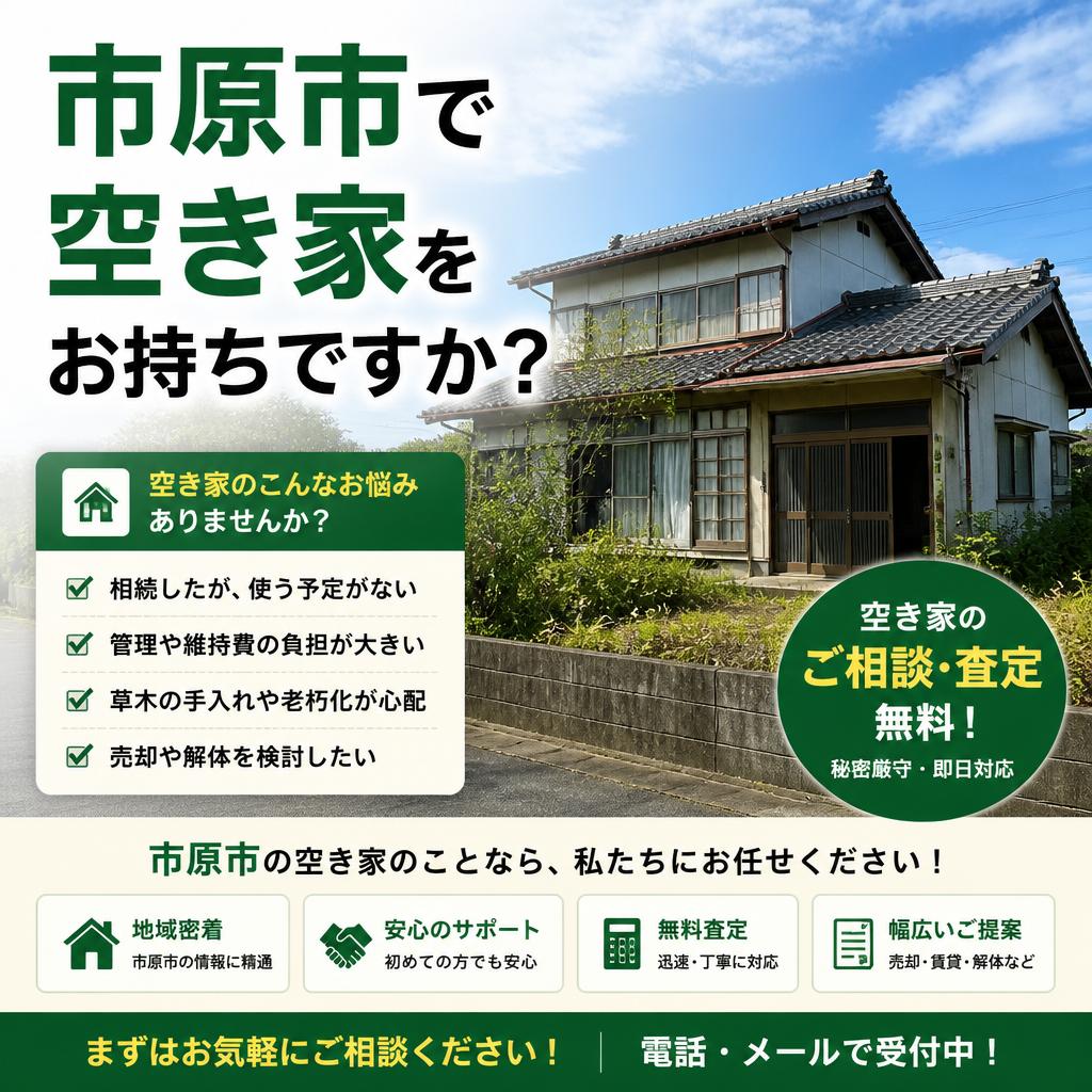 市原市で空き家をお持ちですか？