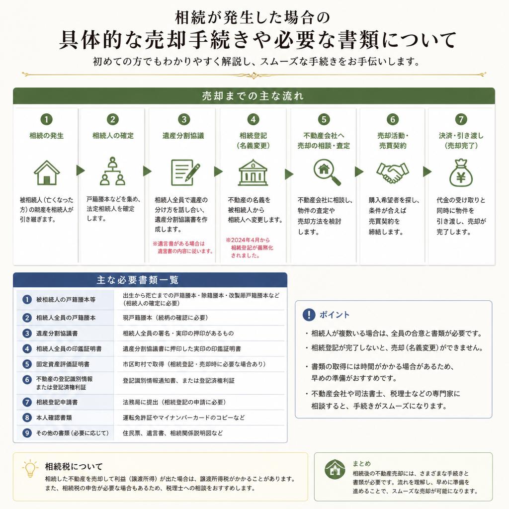 相続による不動産売却の流れ