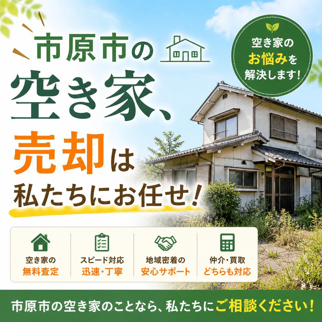 市原市の空き家、売却は私たちにお任せ！