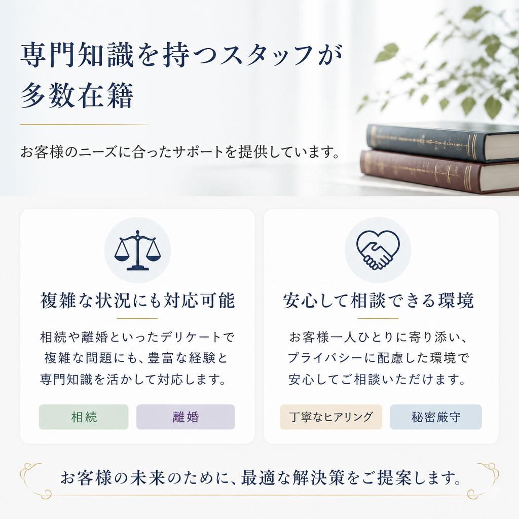 専門家による丁寧なサポート